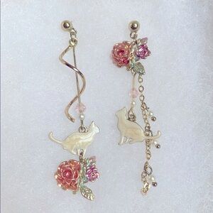 🌷Rose & Cat🐈Earrings
